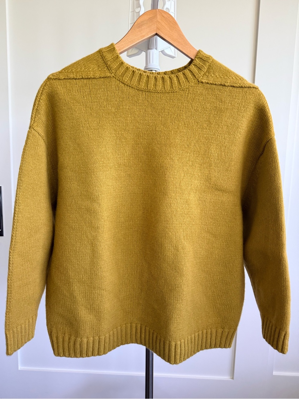 Banana Republic Mustard Merino Wool Cotton Sweater XS